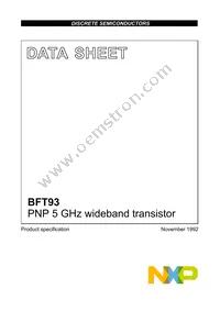 BFT93 Datasheet Cover