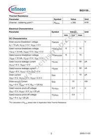 BG3130RH6327XTSA1 Datasheet Page 2