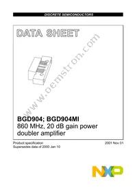 BGD904 Datasheet Cover