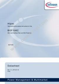 BGF106CE6328XTSA1 Datasheet Cover