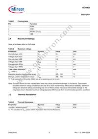 BGR420H6327XTSA1 Datasheet Page 5