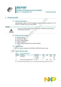 BGY587 Datasheet Cover