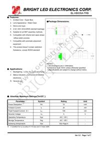 BL-HB535A-TRB Datasheet Cover