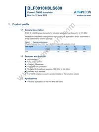 BLF0910H9LS600J Datasheet Cover