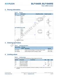 BLF184XRSU Datasheet Page 2