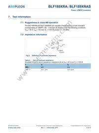 BLF189XRASU Datasheet Page 5