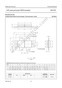 BLF278/01 Datasheet Page 21