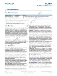 BLF574 Datasheet Page 17