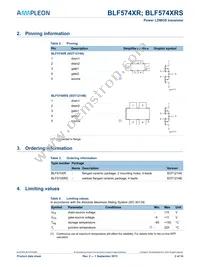 BLF574XRS Datasheet Page 2
