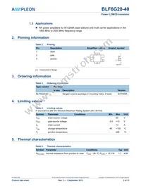 BLF6G20-40 Datasheet Page 2