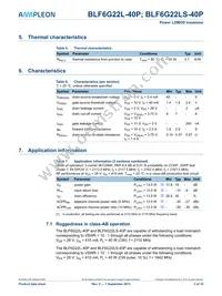 BLF6G22L-40P Datasheet Page 3