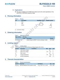 BLF6G22LS-100 Datasheet Page 2