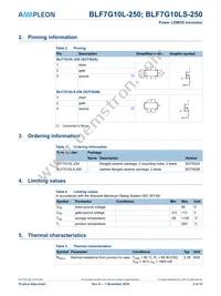 BLF7G10L-250 Datasheet Page 2
