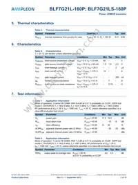 BLF7G21L-160P Datasheet Page 3