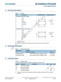 BLF8G09LS-270WU Datasheet Page 2
