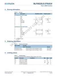 BLF8G22LS-270V Datasheet Page 2