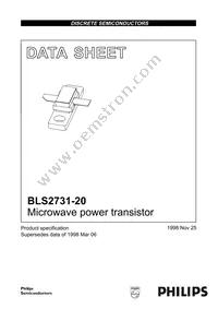 BLS2731-20 Datasheet Cover
