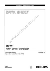 BLT81 Datasheet Cover