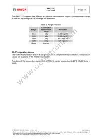 BMA222E Datasheet Page 19