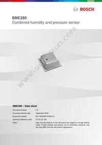 BME280 Datasheet Cover