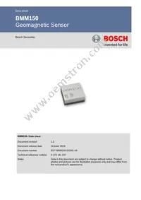 BMM150 Datasheet Cover