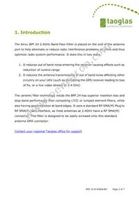 BPF.24.01 Datasheet Page 2