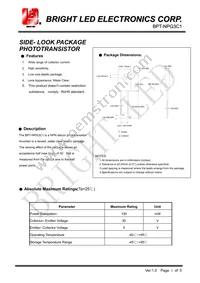 BPT-NPG3C1 Datasheet Cover