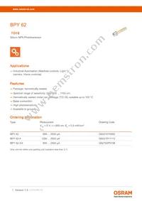 BPY 62-4 Datasheet Cover