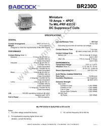 BR230D-290B2-28V-021M Datasheet Cover