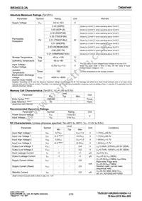 BR24G32-3A Datasheet Page 2
