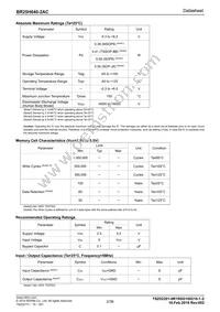 BR25H640F-2ACE2 Datasheet Page 2