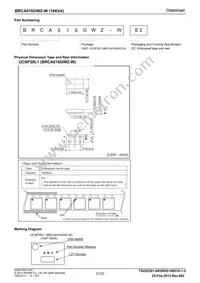 BRCA016GWZ-WE2 Datasheet Page 21