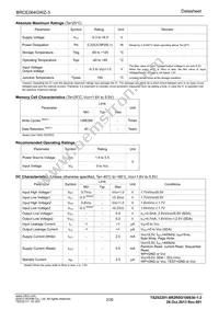 BRCE064GWZ-3E2 Datasheet Page 2