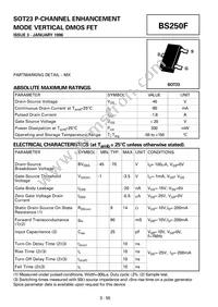 BS250FTC Datasheet Cover