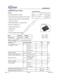 BSC029N025S G Datasheet Cover