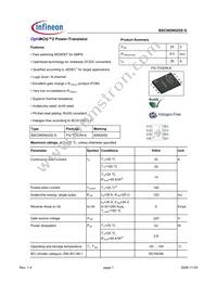 BSC085N025S G Datasheet Cover