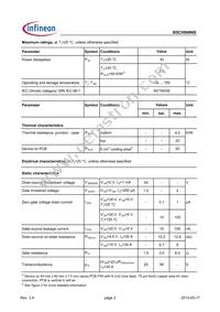 BSC0908NSATMA1 Datasheet Page 2