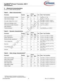 BSC220N20NSFDATMA1 Datasheet Page 4