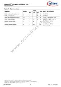 BSC220N20NSFDATMA1 Datasheet Page 5