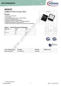 BSC350N20NSFDATMA1 Datasheet Cover