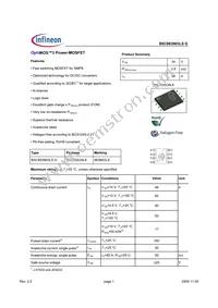 BSC883N03LSGATMA1 Datasheet Cover