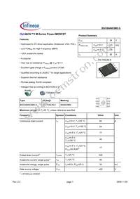 BSC884N03MS G Datasheet Cover