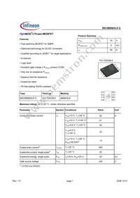 BSC886N03LSGATMA1 Datasheet Cover