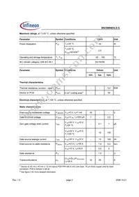 BSC886N03LSGATMA1 Datasheet Page 2