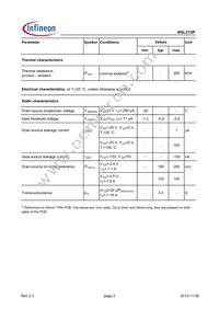 BSL215PL6327HTSA1 Datasheet Page 2