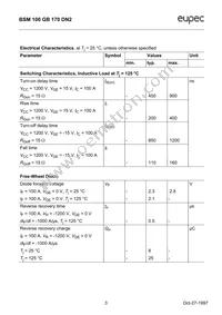 BSM100GB170DN2HOSA1 Datasheet Page 3