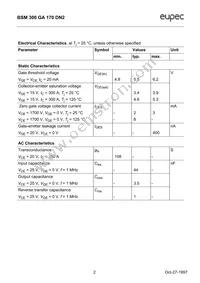 BSM300GA170DN2HOSA1 Datasheet Page 2