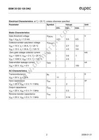 BSM35GD120DN2 Datasheet Page 2