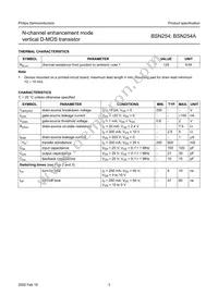 BSN254A Datasheet Page 3