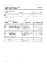BSN304 Datasheet Page 3